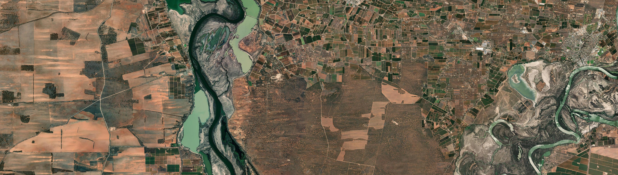 Aerial view of Loveday, SA