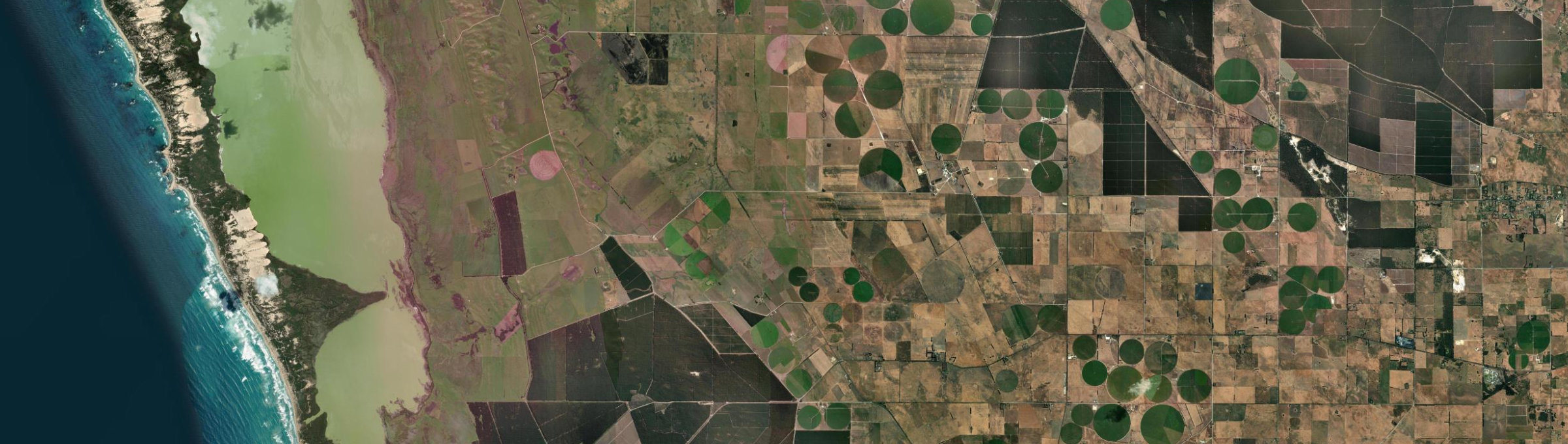 Aerial view of German Creek, SA