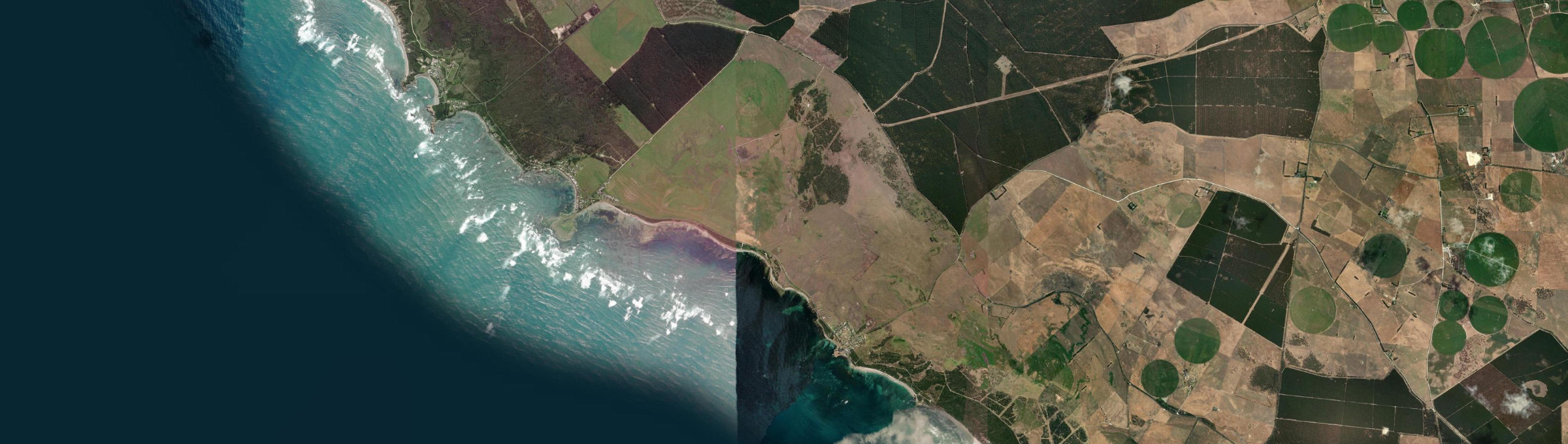 Aerial view of Blackfellows Caves, SA