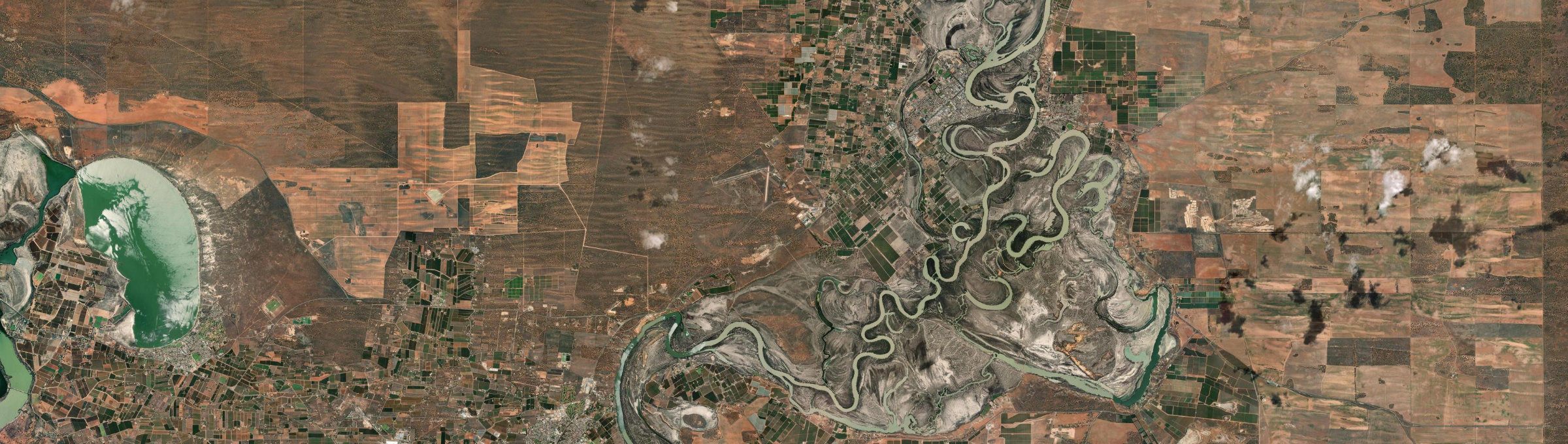 Aerial view of Old Calperum, SA