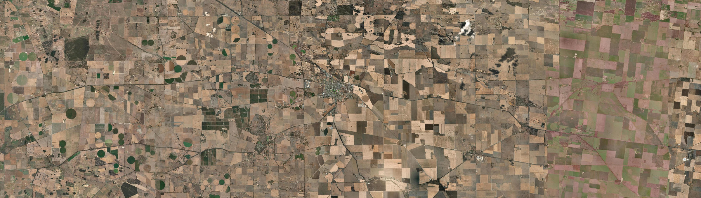 Aerial view of Bordertown, SA