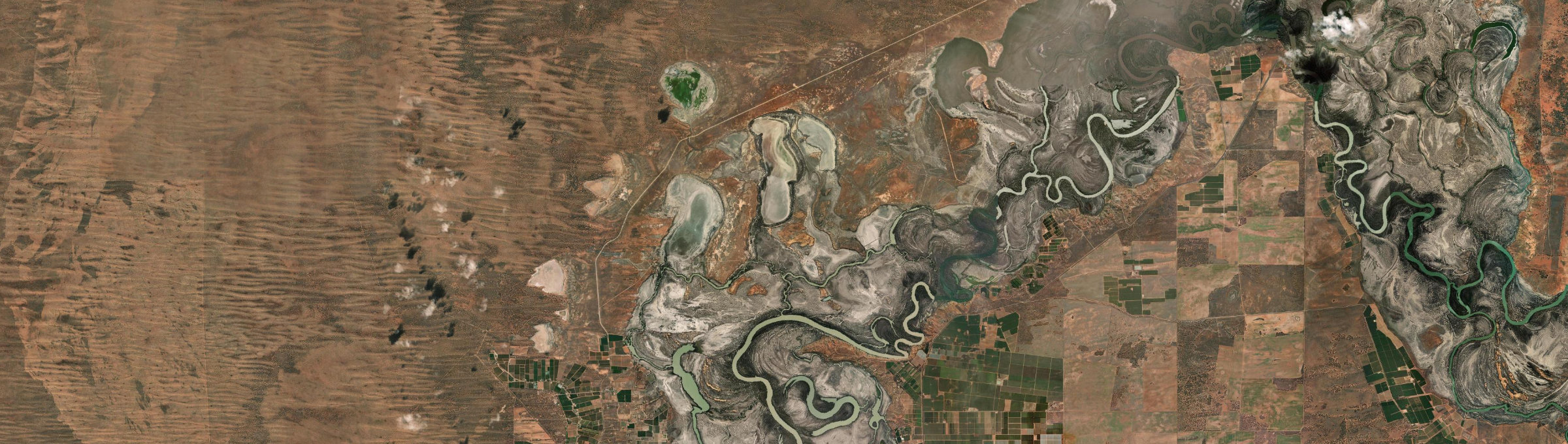 Aerial view of Calperum Station, SA