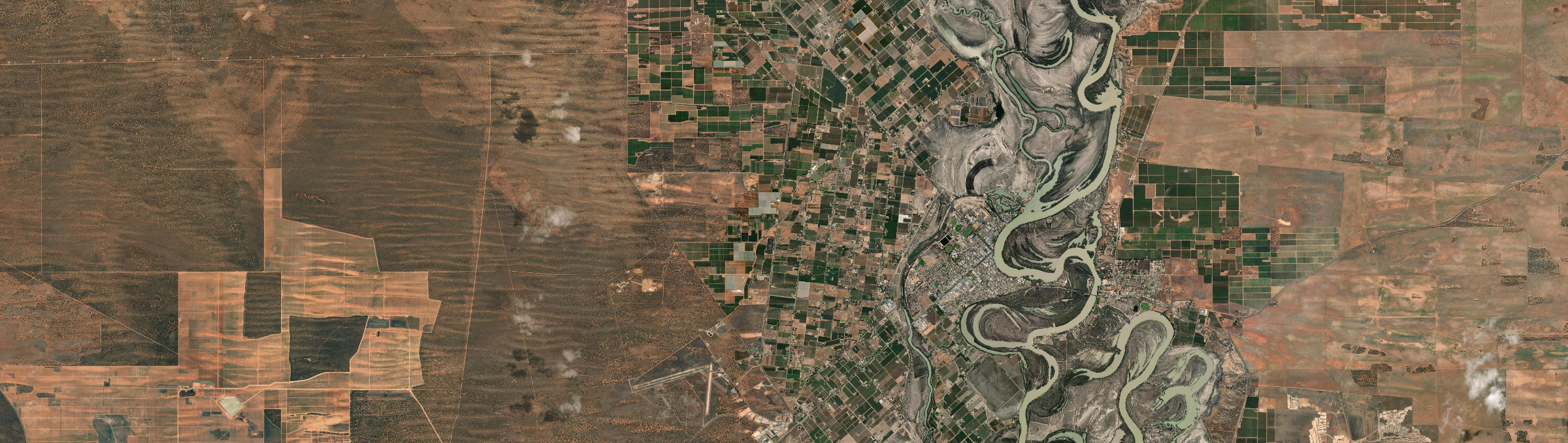 Aerial view of Renmark West, SA