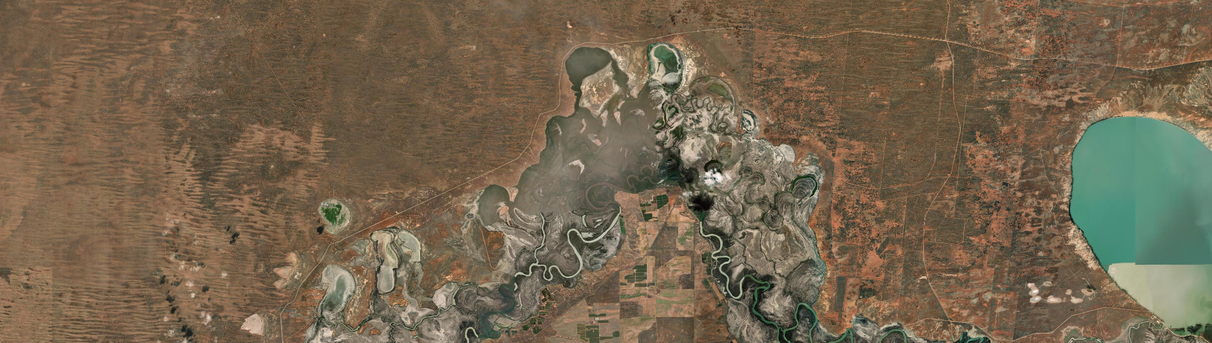 Aerial view of Chowilla, SA