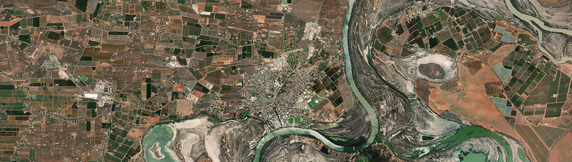 Aerial view of Berri, SA