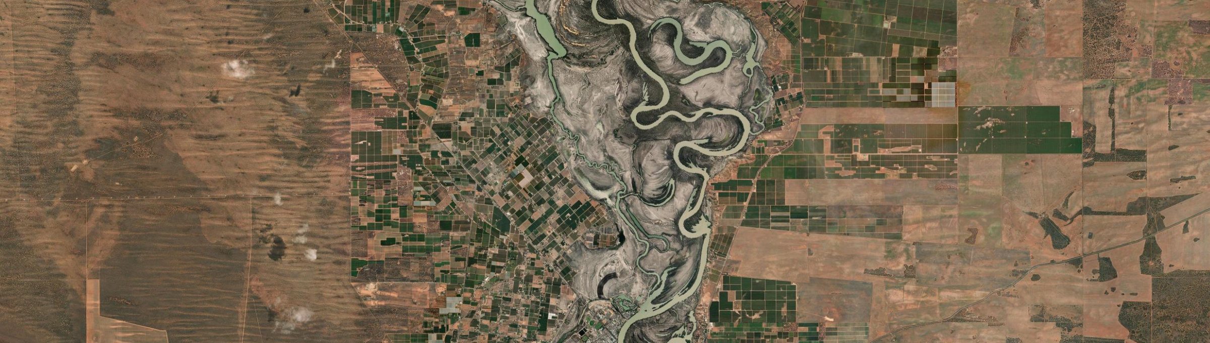 Aerial view of Renmark North, SA