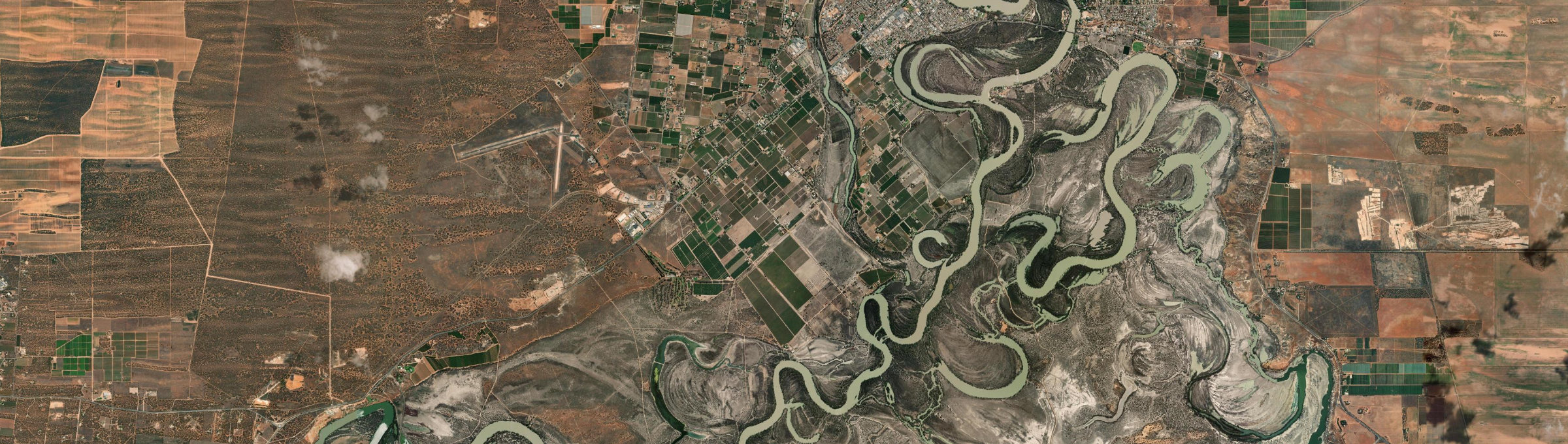 Aerial view of Renmark South, SA