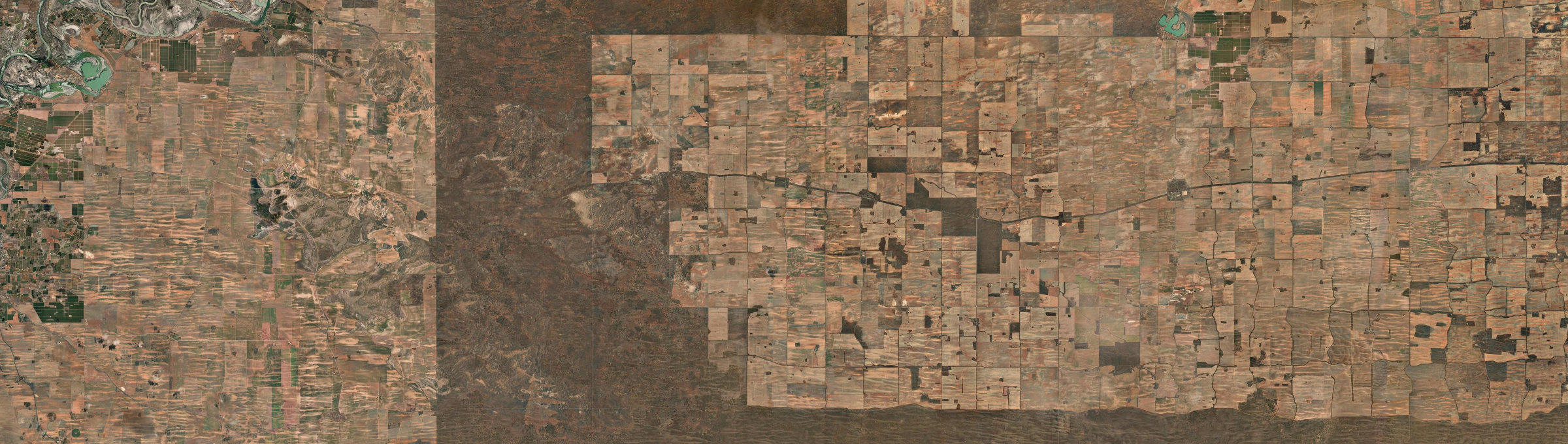 Aerial view of Meringur, VIC