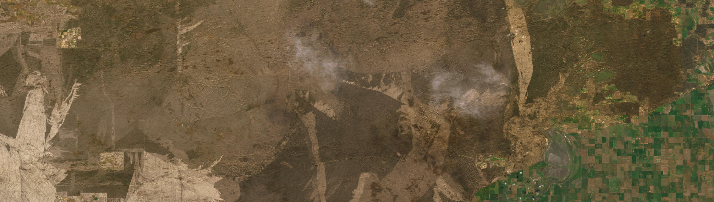 Aerial view of Big Desert, VIC