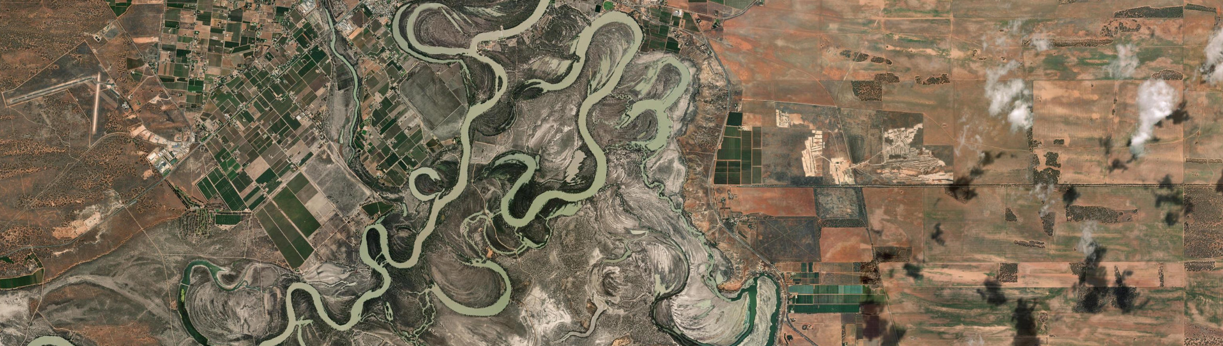 Aerial view of Mundic Creek, SA