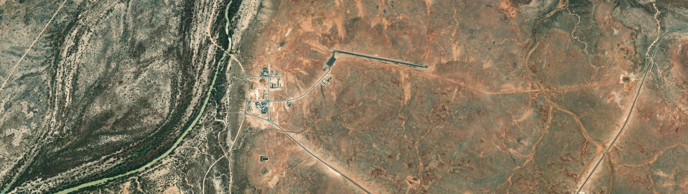 Aerial view of Innamincka, SA