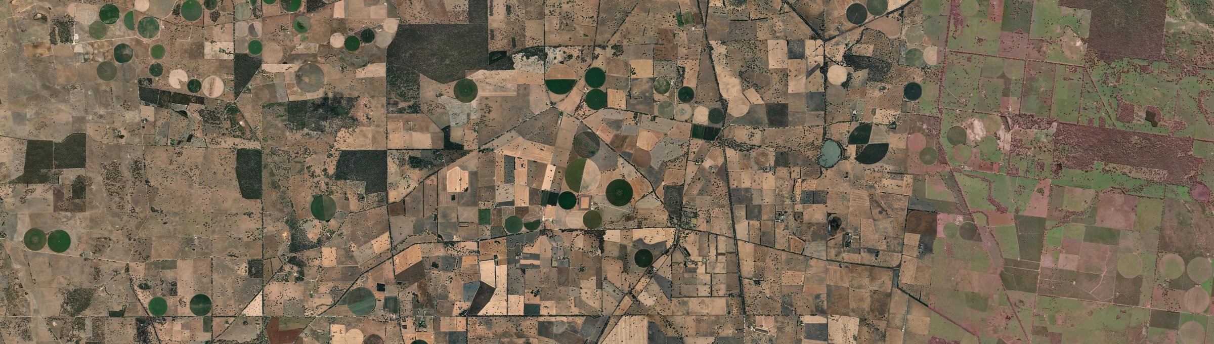 Aerial view of Kybybolite, SA