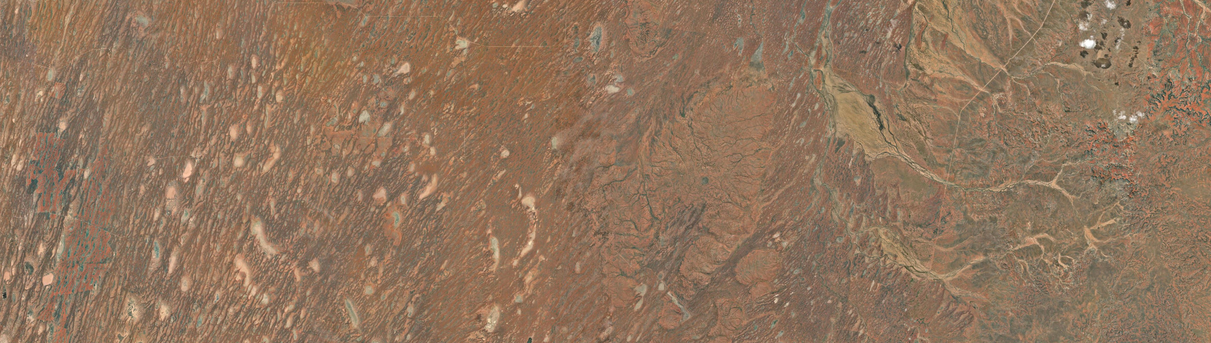 Aerial view of Cameron Corner, QLD