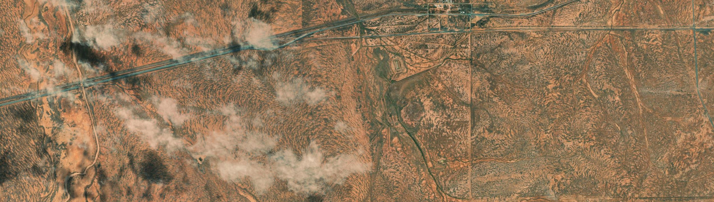 Aerial view of Pine Creek Station, SA
