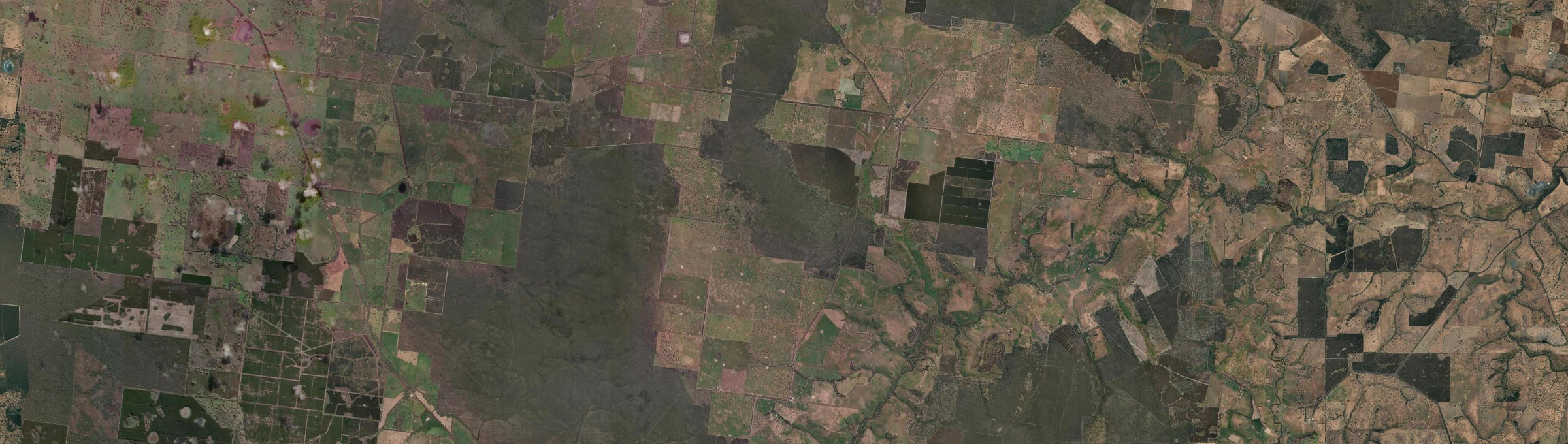 Aerial view of Powers Creek, VIC
