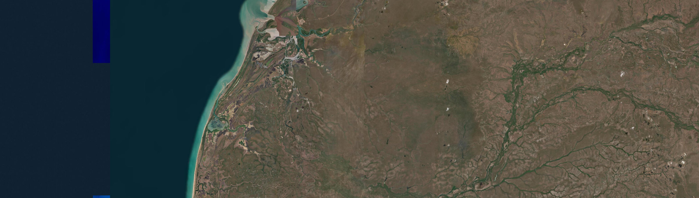 Aerial view of Aurukun, QLD