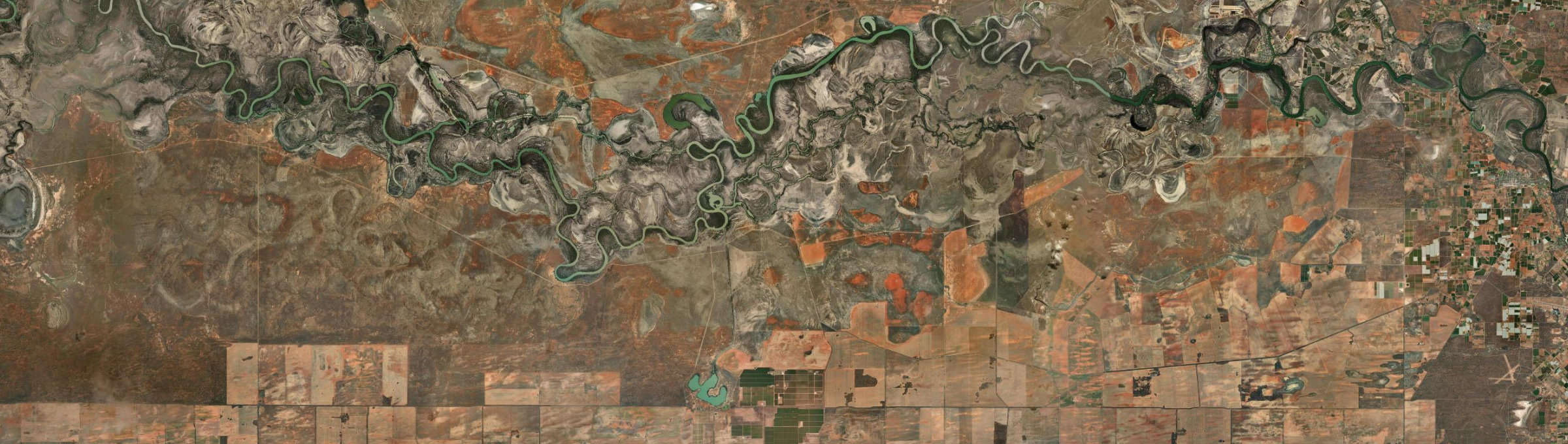 Aerial view of Cullulleraine, VIC