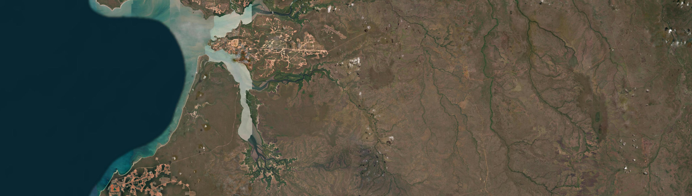 Aerial view of Mission River, QLD
