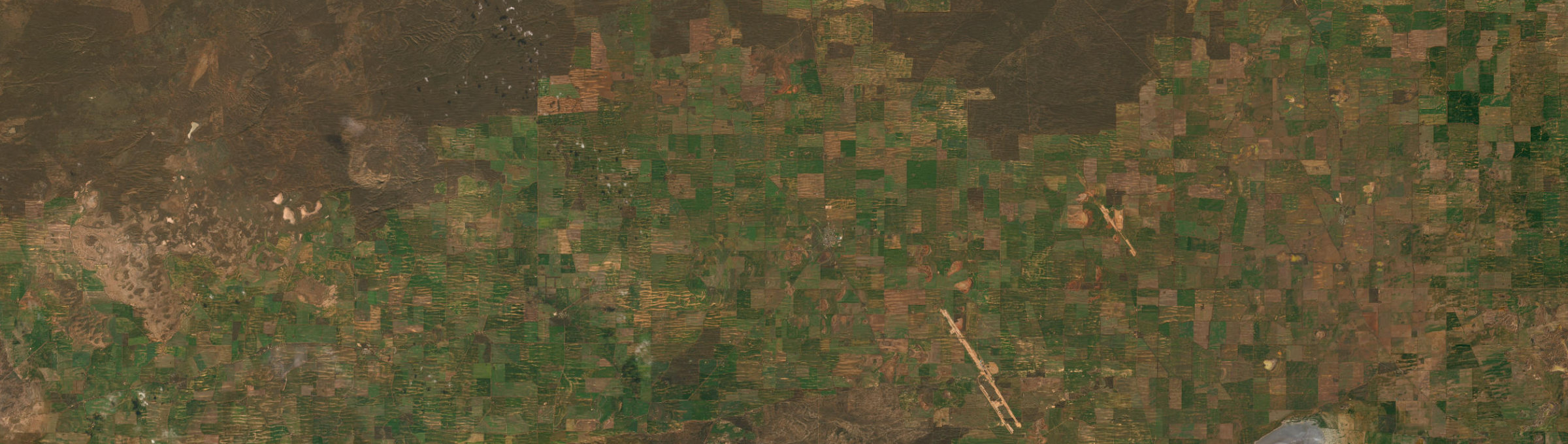 Aerial view of Ouyen, VIC