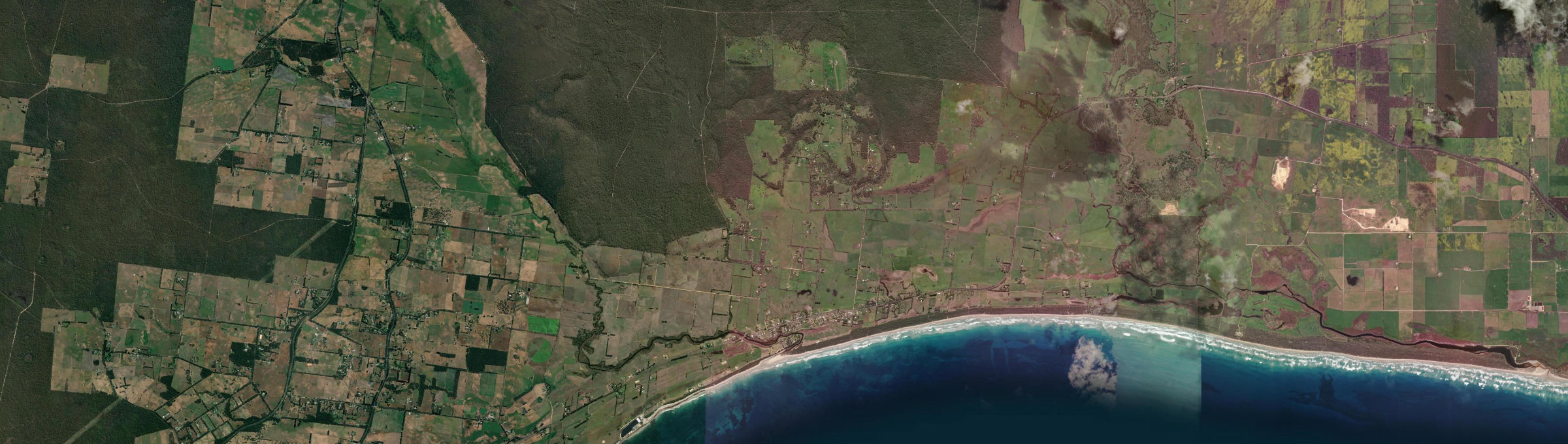 Aerial view of Narrawong, VIC
