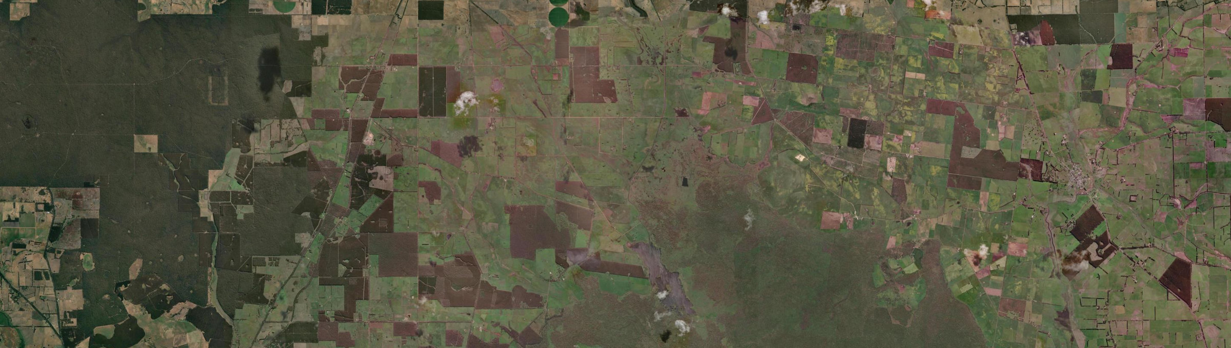 Aerial view of Breakaway Creek, VIC