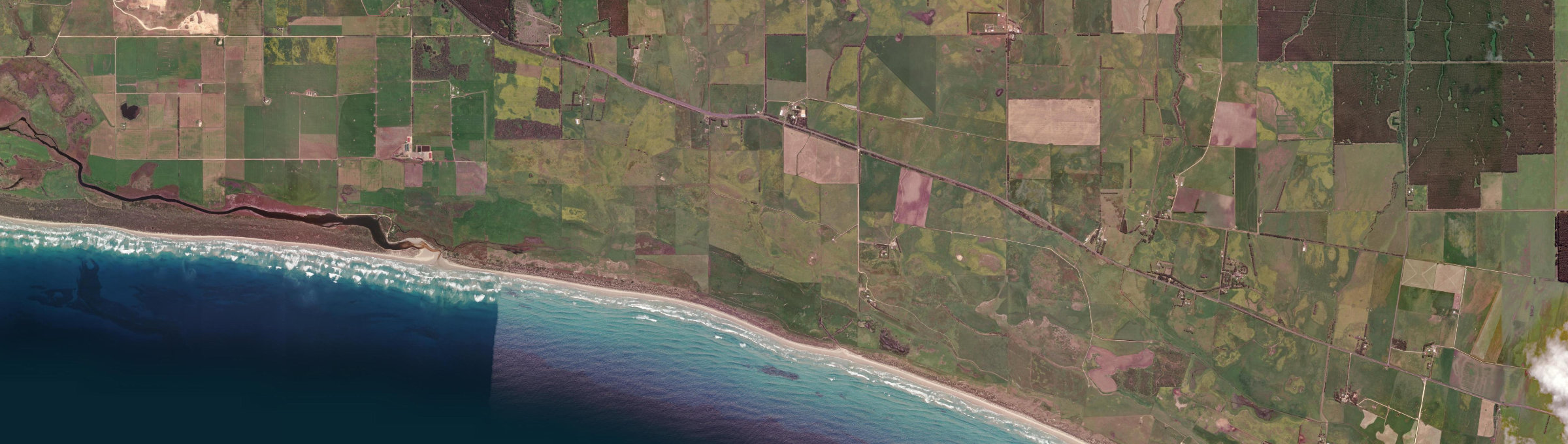 Aerial view of Tyrendarra East, VIC