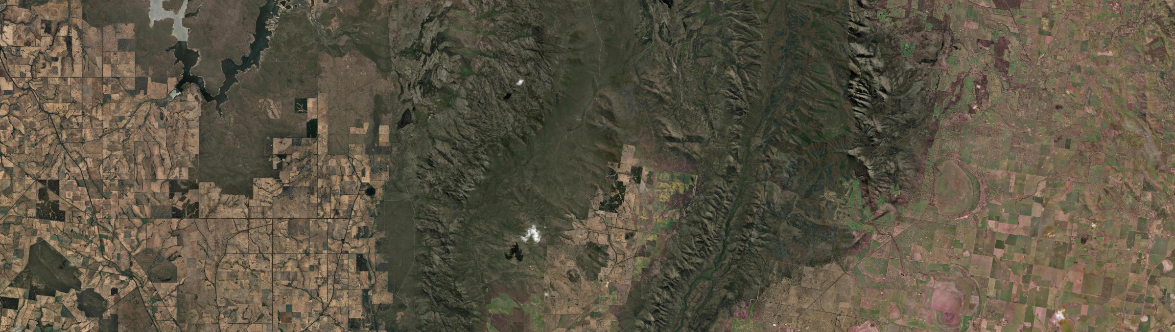 Aerial view of Grampians, VIC