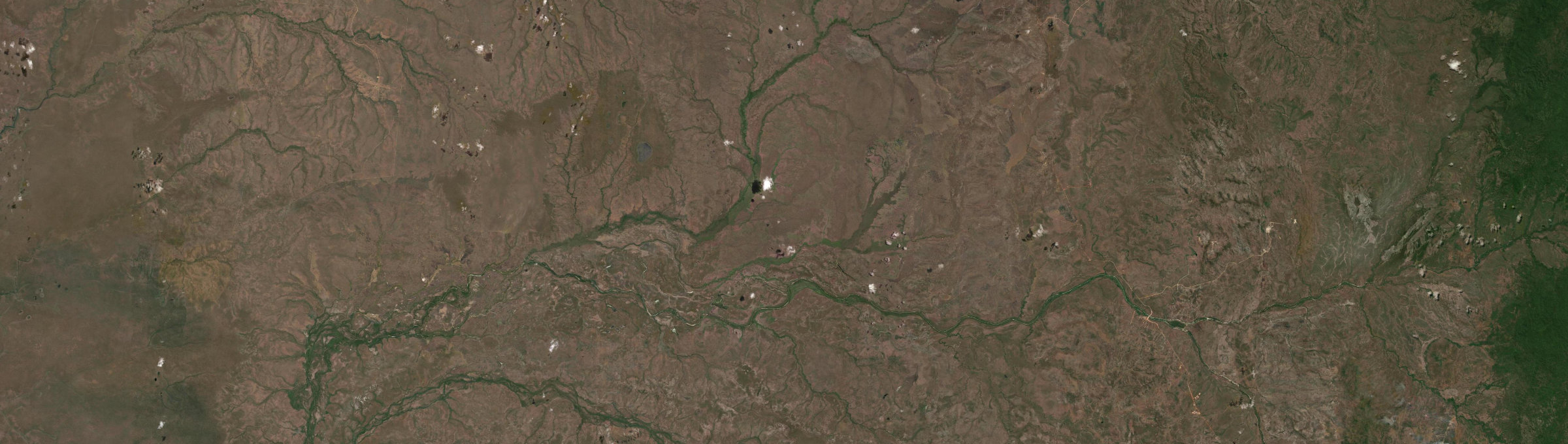 Aerial view of Archer River, QLD