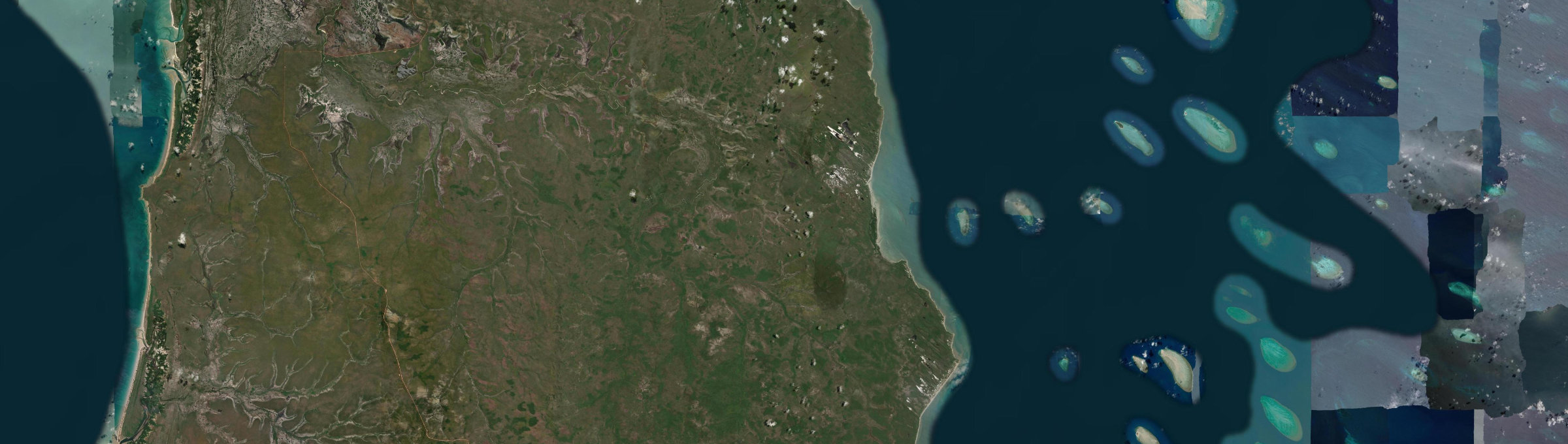 Aerial view of Jardine River, QLD