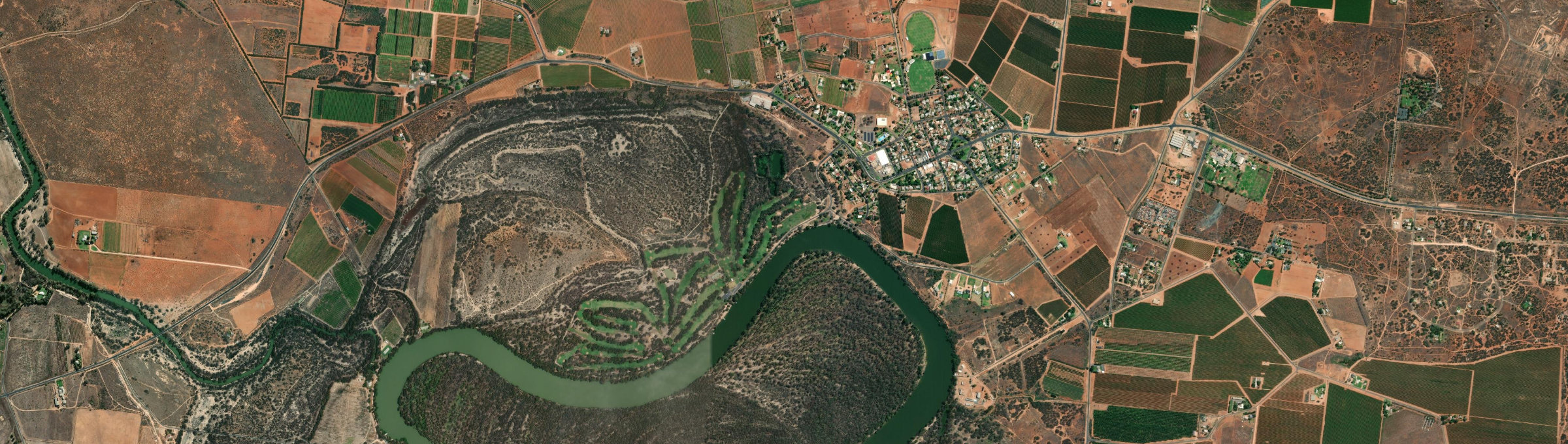 Aerial view of Dareton, NSW