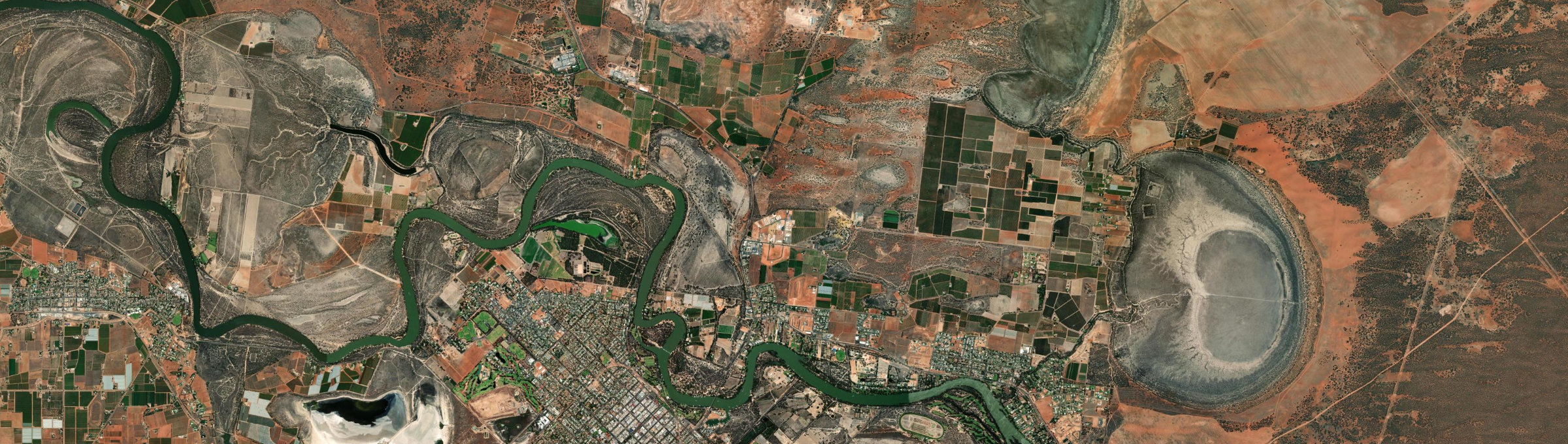 Aerial view of Buronga, NSW