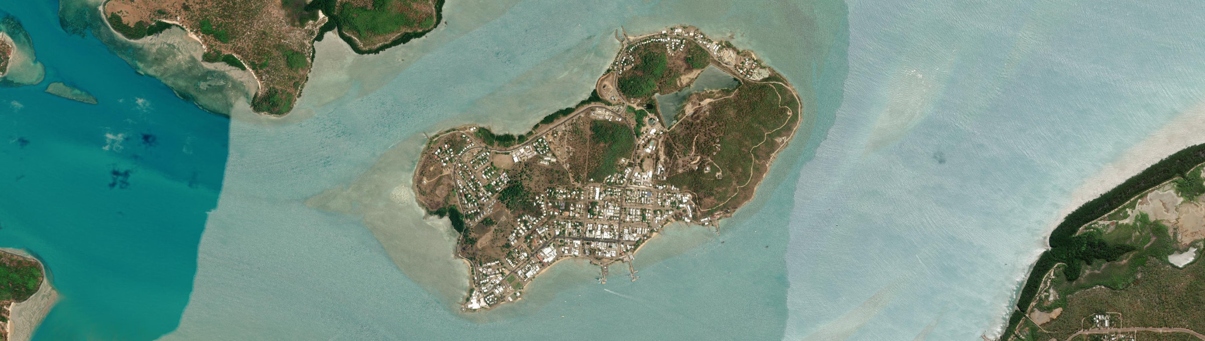 Aerial view of Thursday Island, QLD