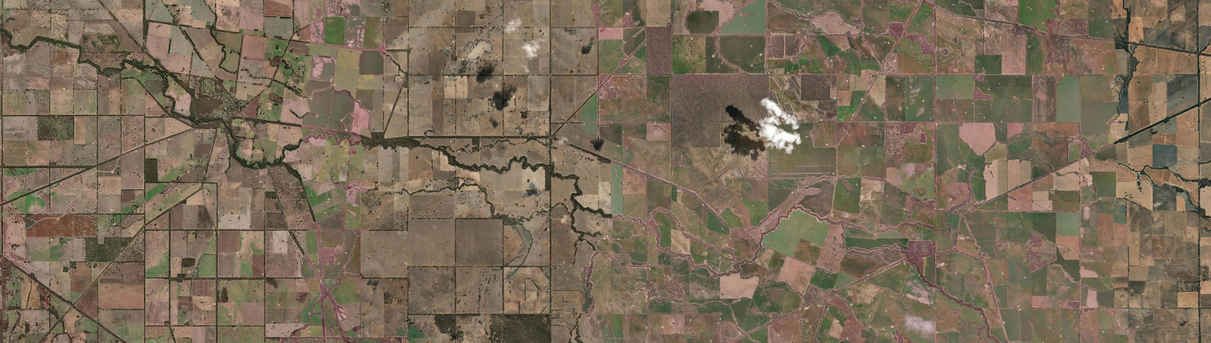 Aerial view of Campbells Bridge, VIC