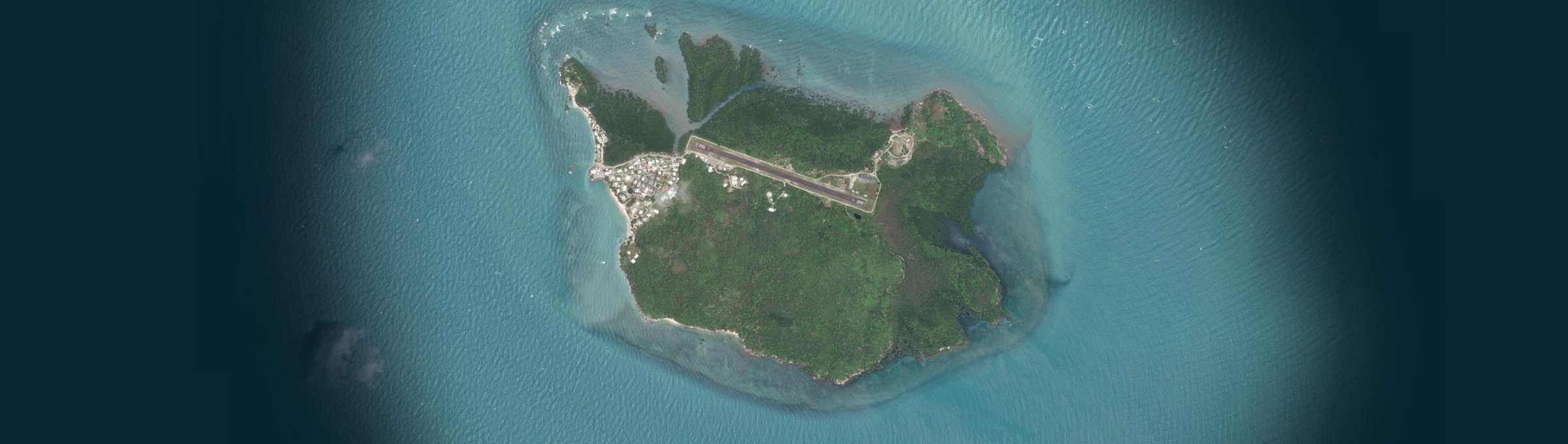 Aerial view of Iama Island, QLD
