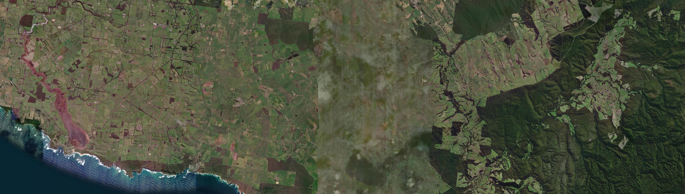Aerial view of Cooriemungle, VIC