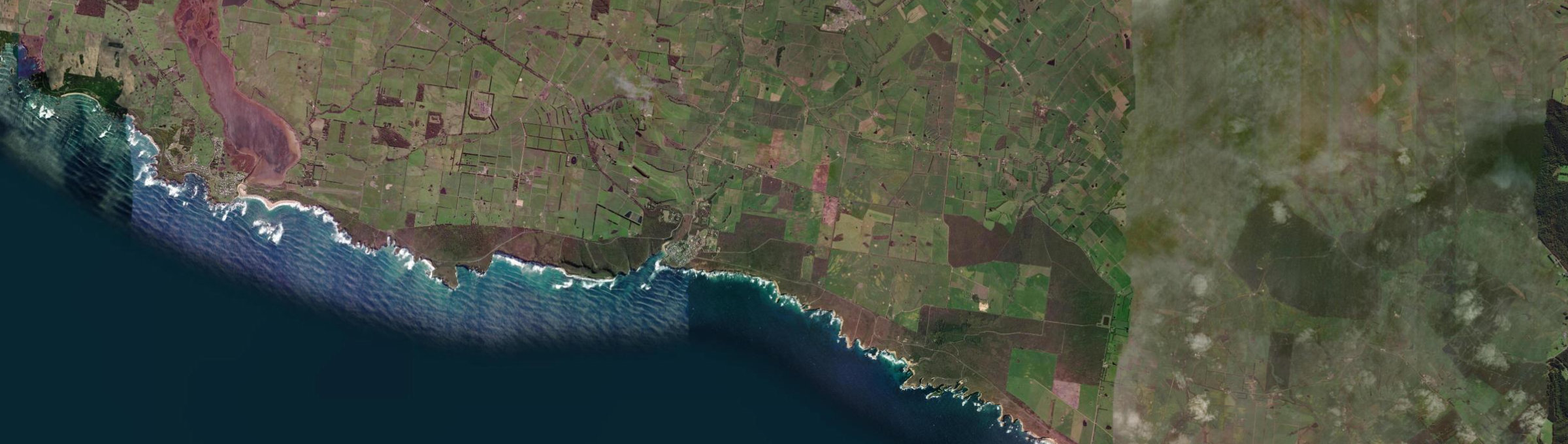 Aerial view of Port Campbell, VIC