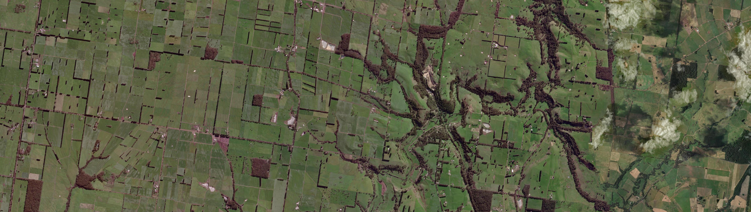 Aerial view of Curdies River, VIC