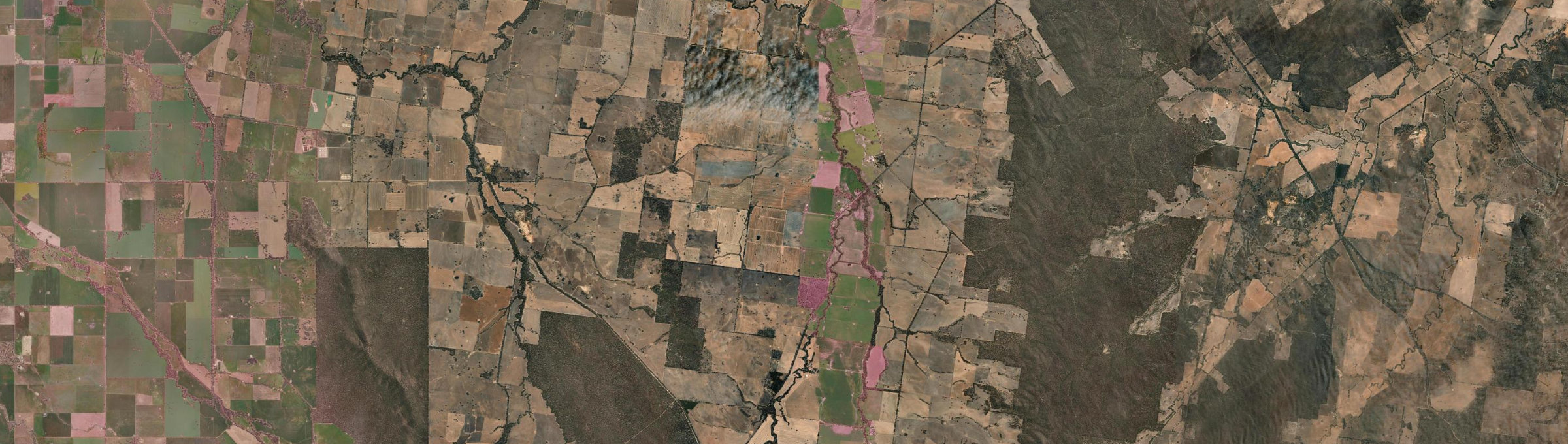 Aerial view of Beazleys Bridge, VIC