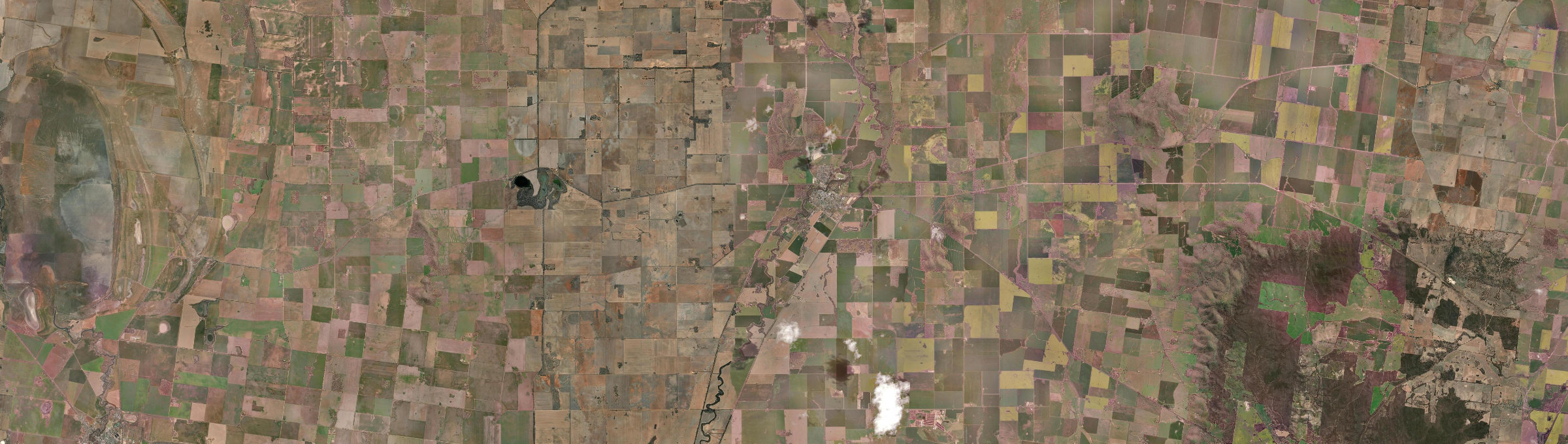 Aerial view of Charlton (Vic.), VIC