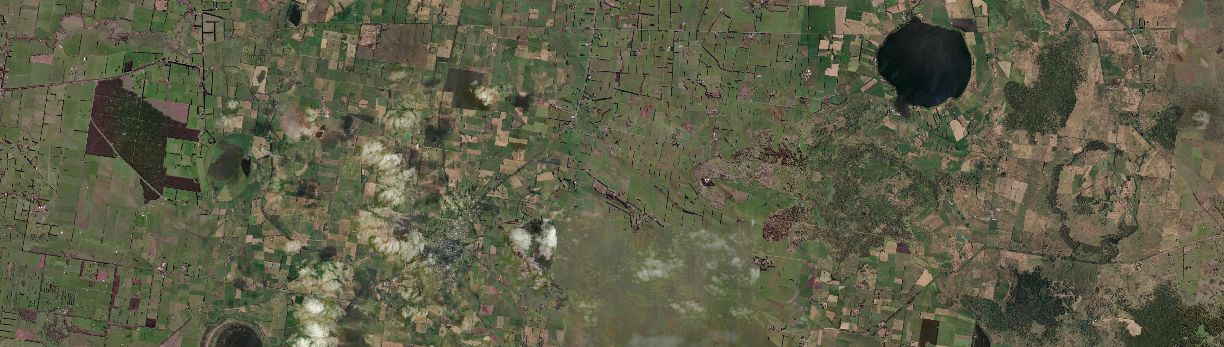 Aerial view of Bostocks Creek, VIC