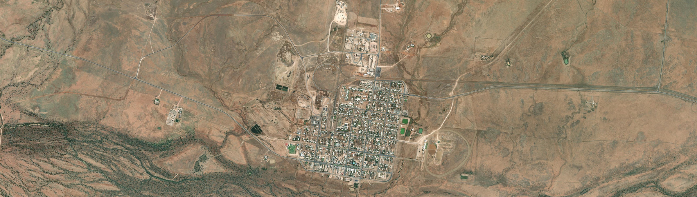 Aerial view of Winton (Qld), QLD