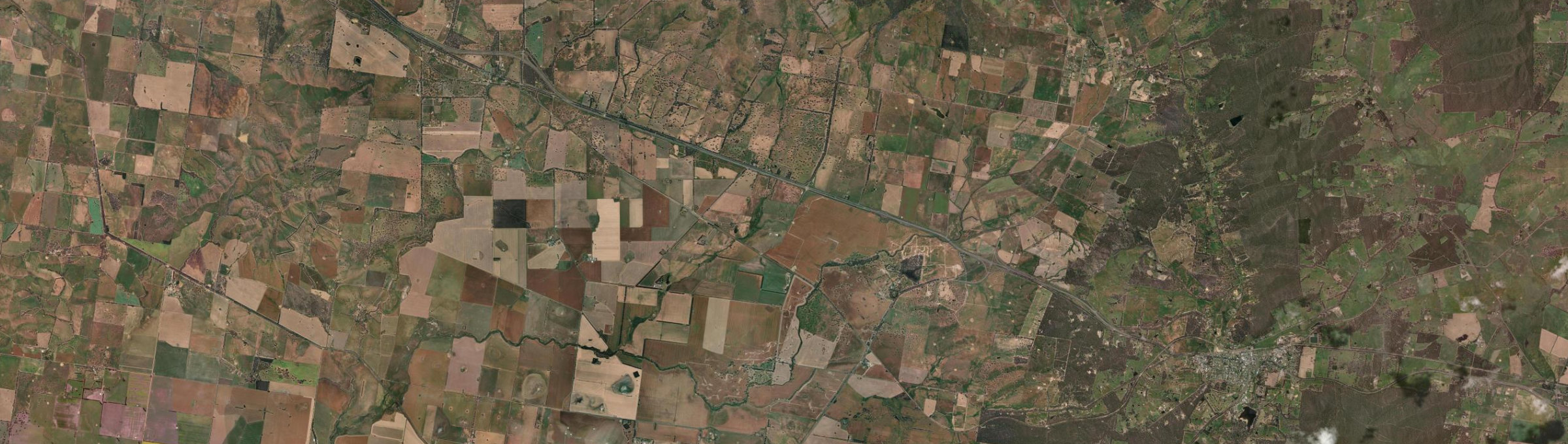 Aerial view of Middle Creek, VIC