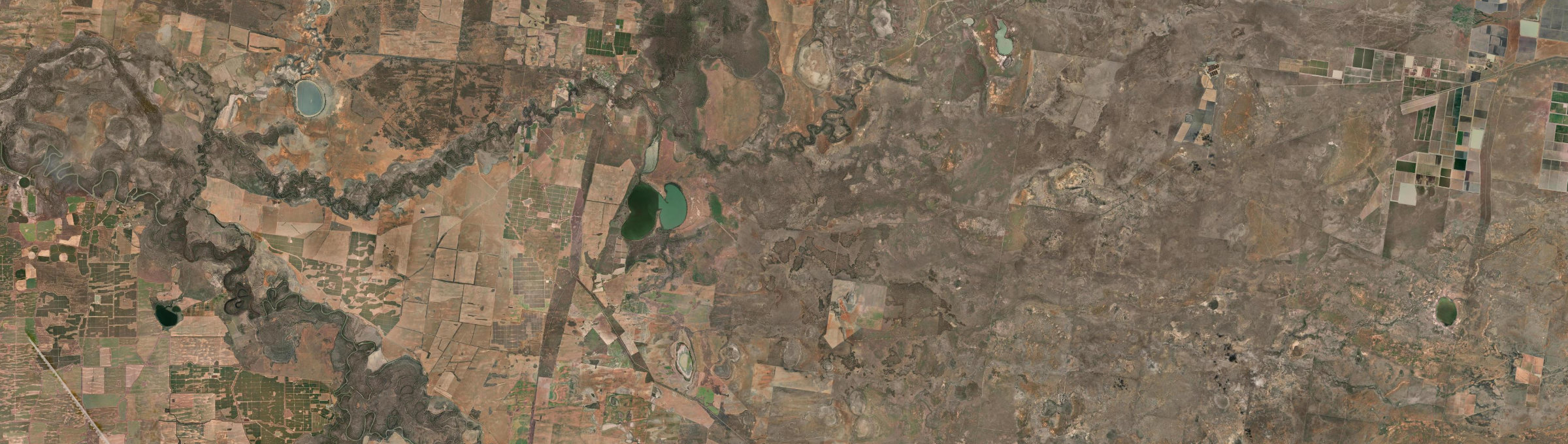 Aerial view of Yanga, NSW
