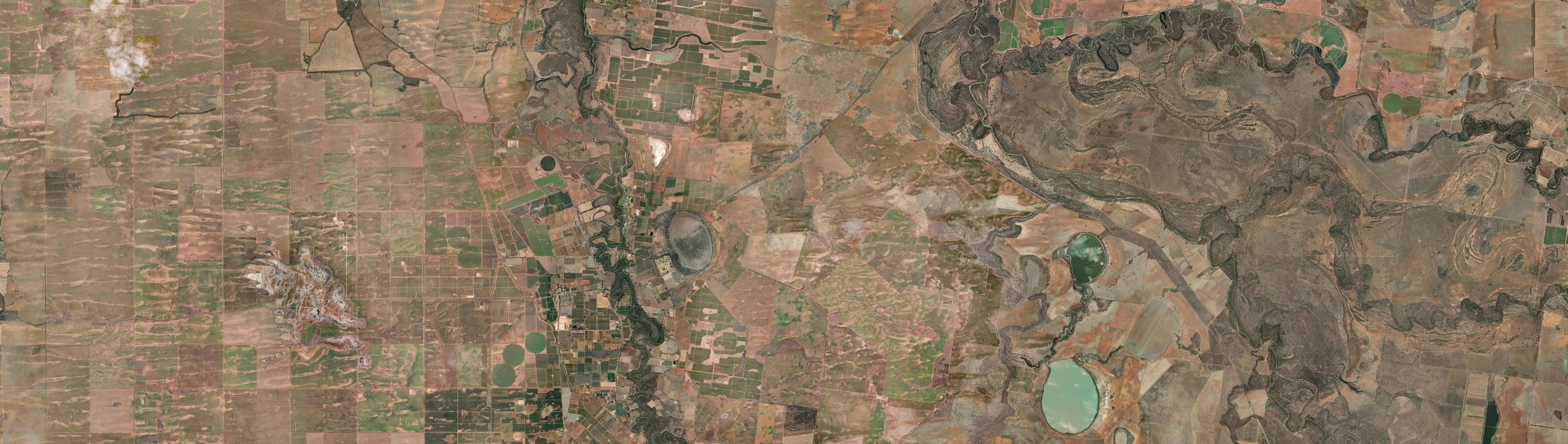 Aerial view of Tooleybuc, NSW