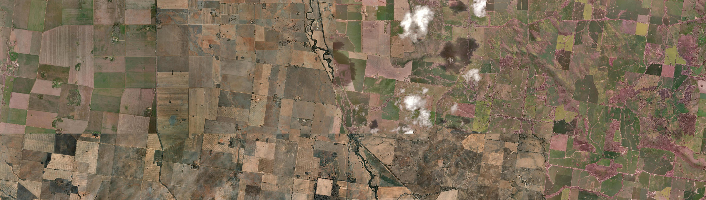 Aerial view of Coonooer Bridge, VIC