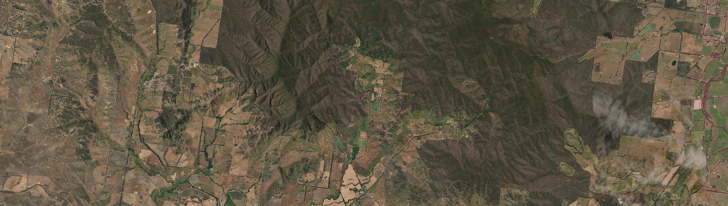 Aerial view of Nowhere Creek, VIC