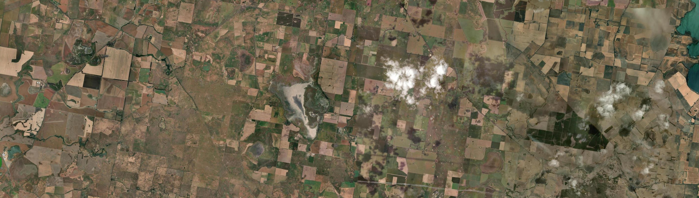 Aerial view of Lake Goldsmith, VIC