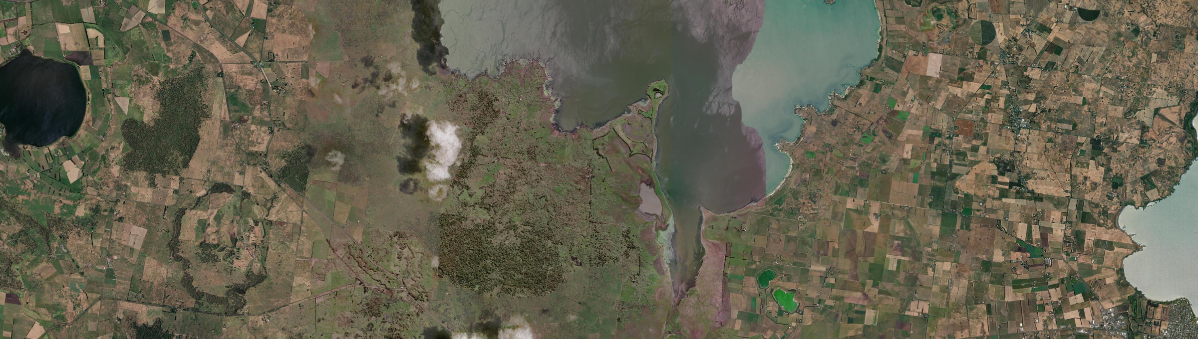 Aerial view of Pomborneit East, VIC