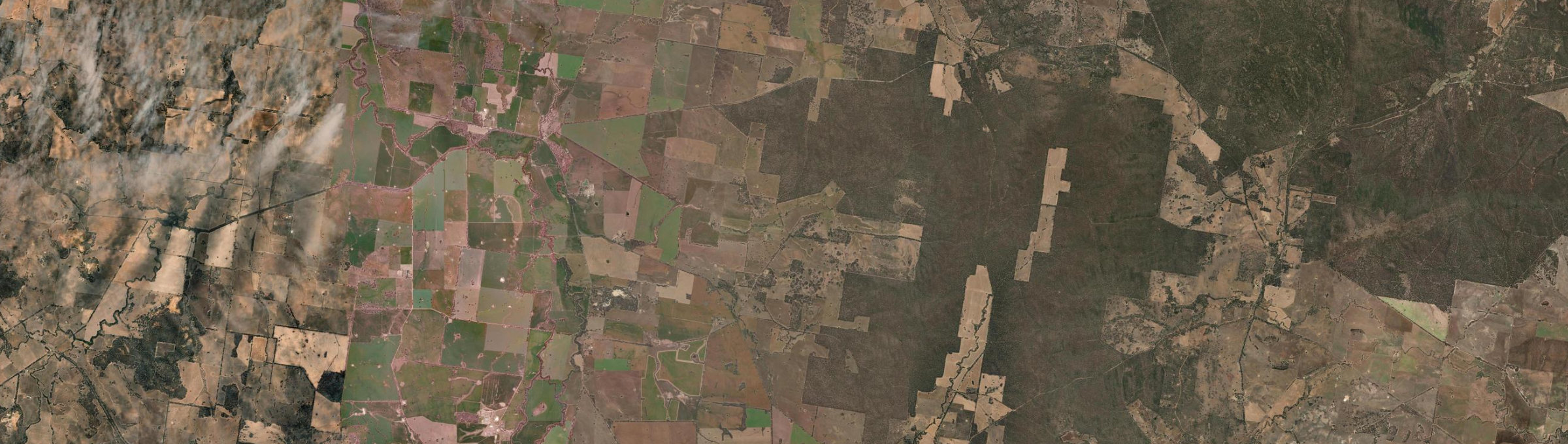 Aerial view of Burkes Flat, VIC