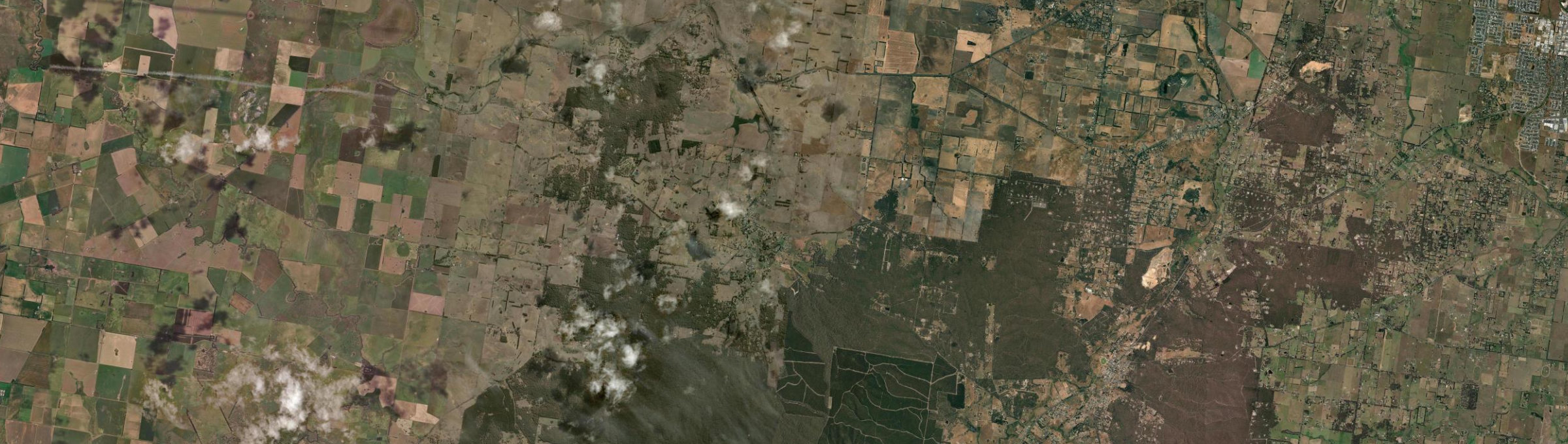 Aerial view of Snake Valley, VIC
